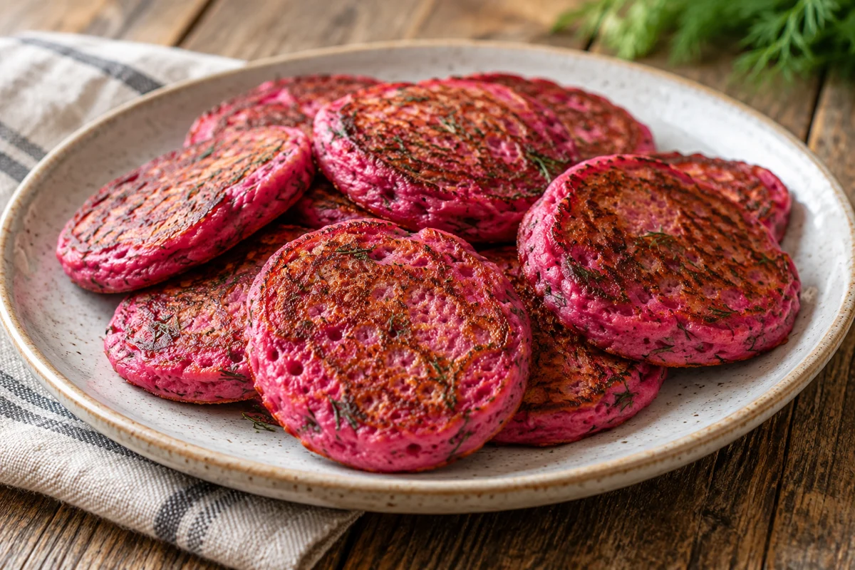 Blinis à la betterave et à l’aneth