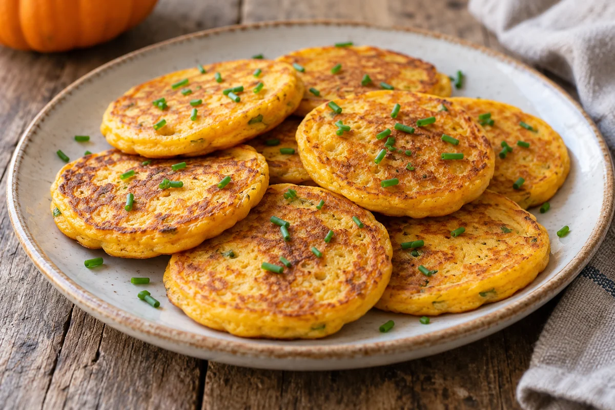 Blinis au potimarron et à la ciboulette