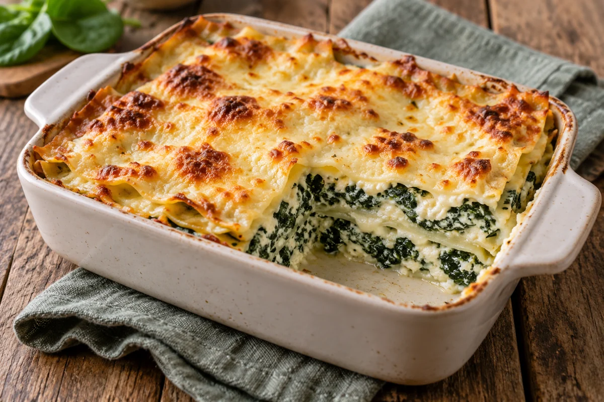 Lasagnes aux épinards et à la ricotta