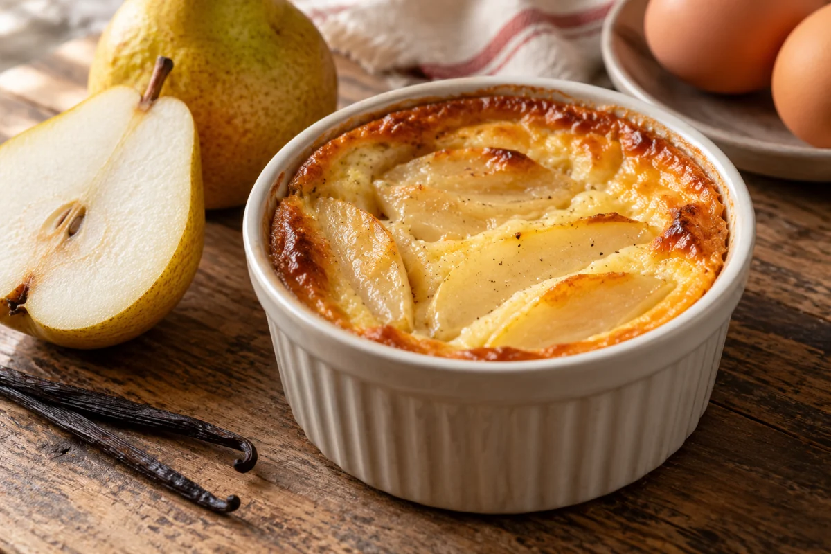 Flans aux poires et à la vanille