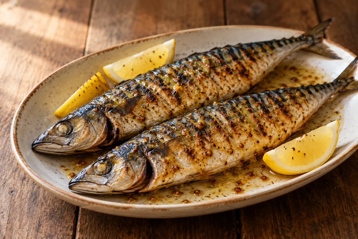 Maquereaux grillés à la moutarde et au citron