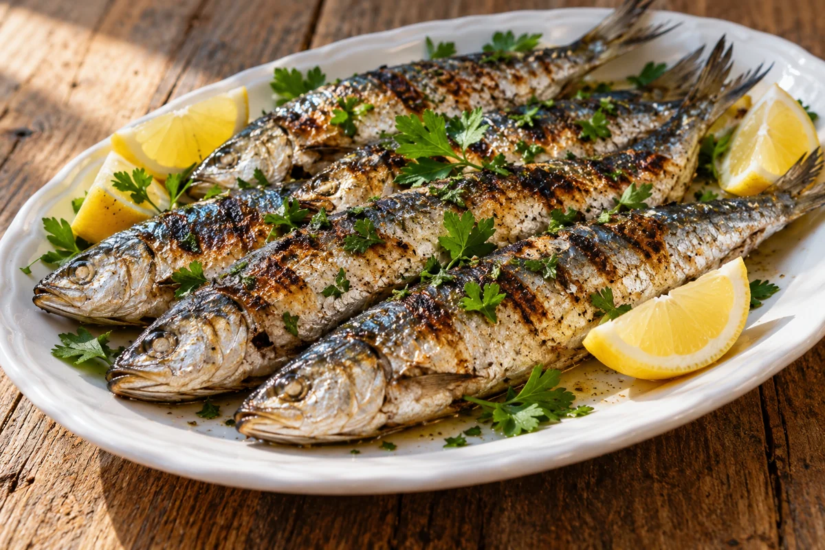 Sardines grillées au citron et aux herbes