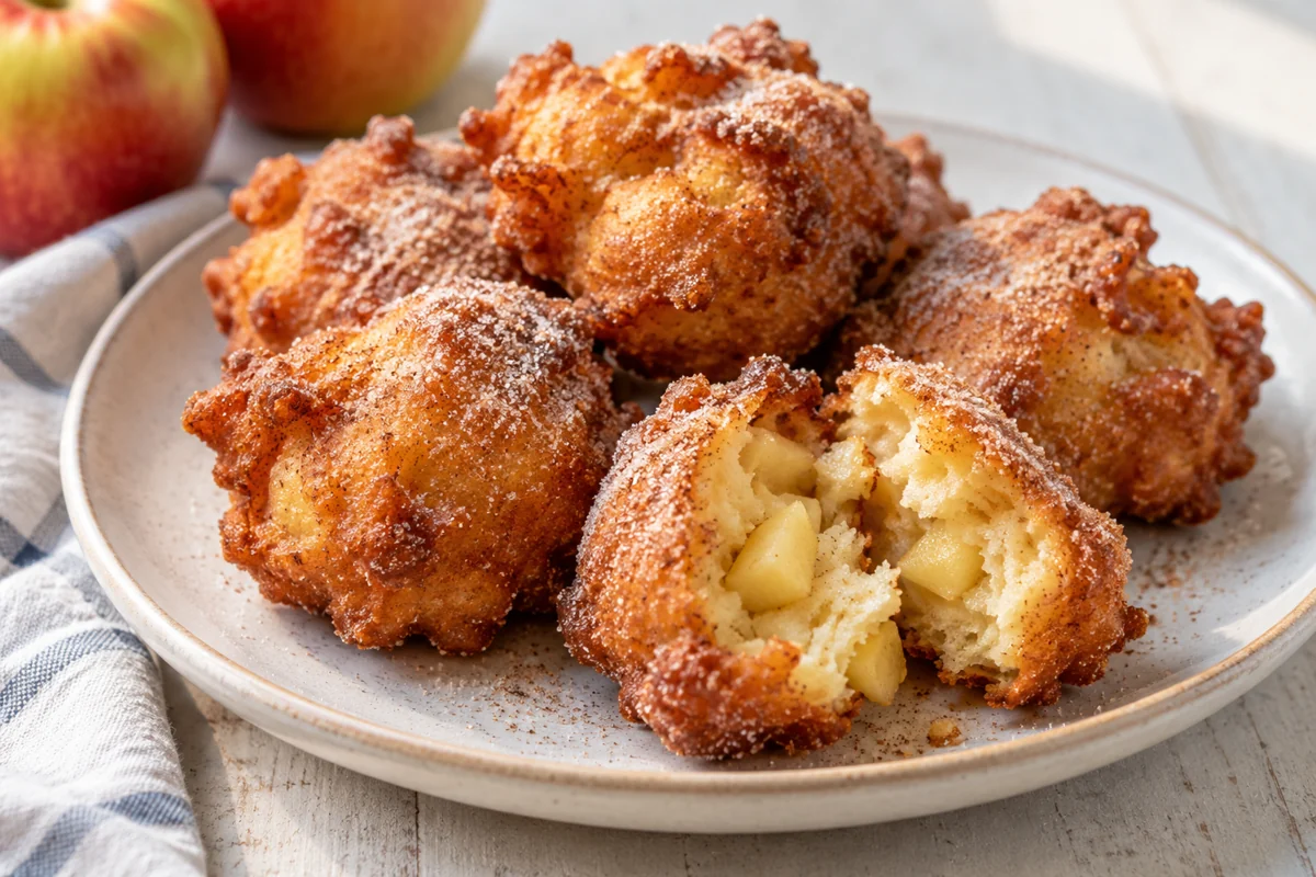 Beignets aux morceaux de pomme