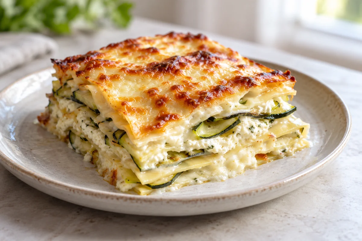 Lasagnes aux courgettes et au chèvre