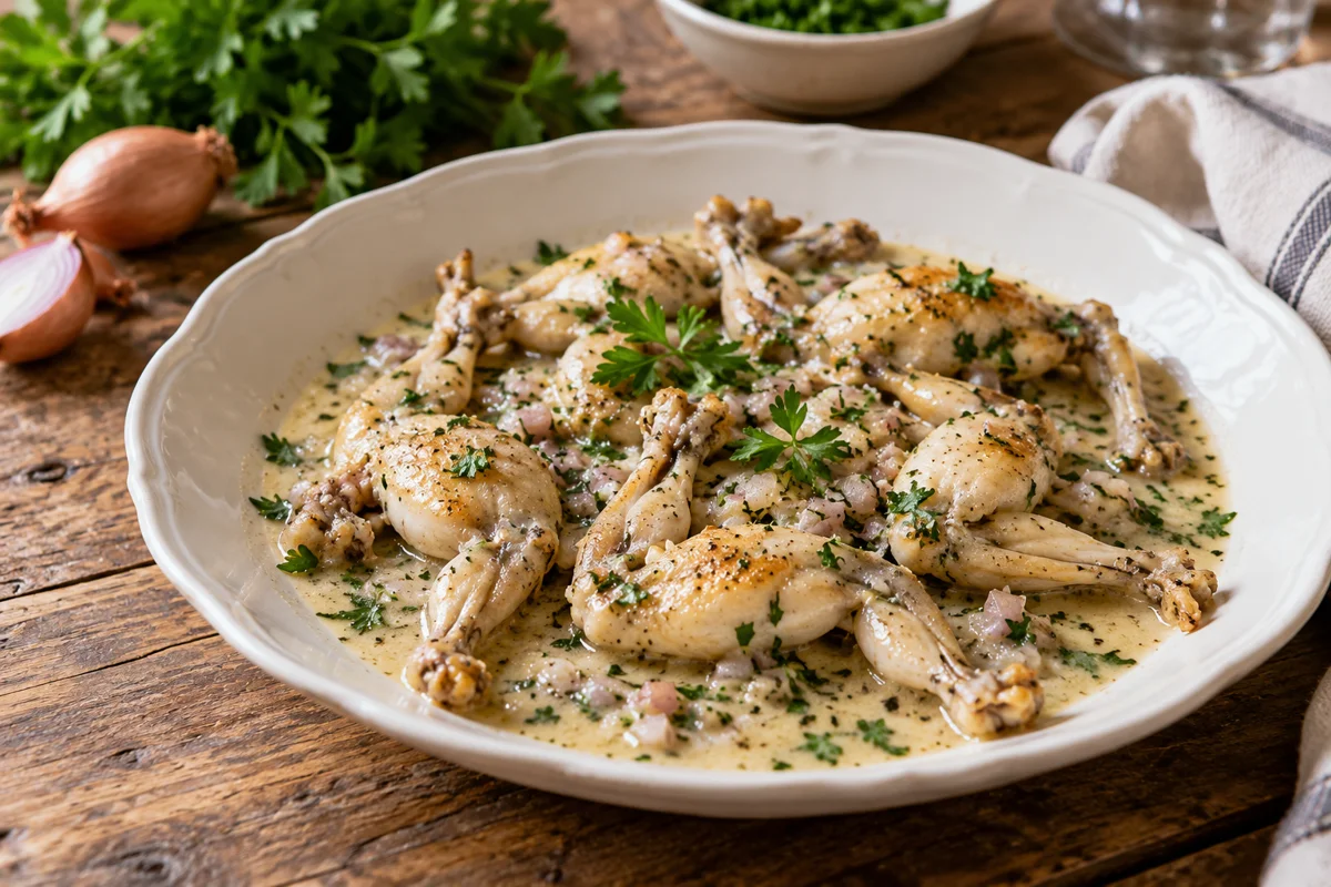Cuisses de grenouilles à la crème