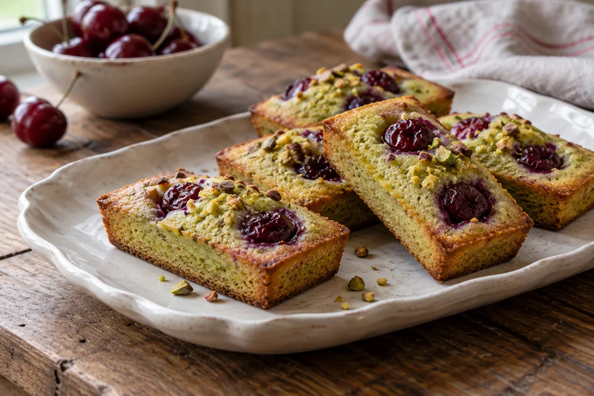 Financiers pistache et griotte