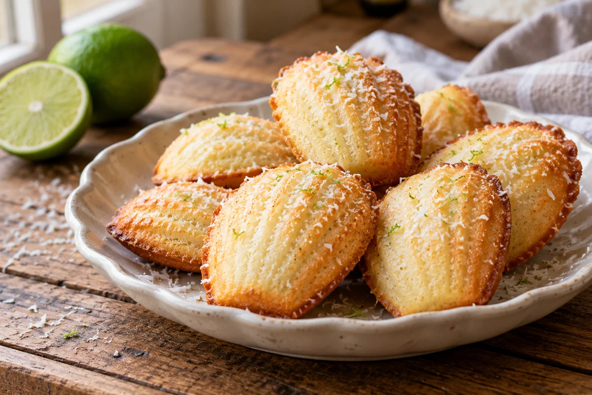 Madeleines coco et citron vert