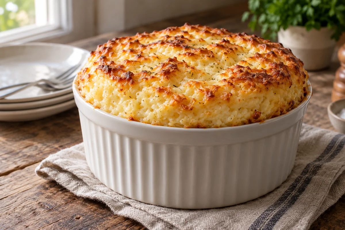 Soufflé de riz à l’emmental