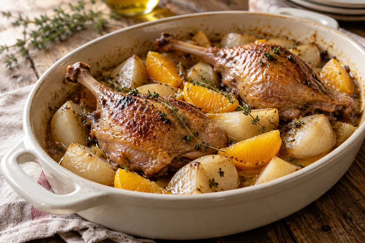 Tajine de canard aux navets et à l’orange