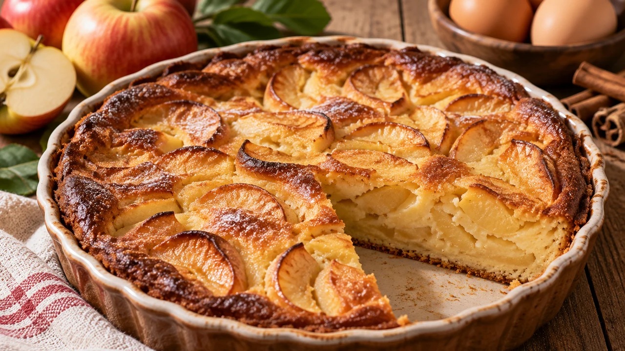 Flognarde aux pommes — photographie du plat