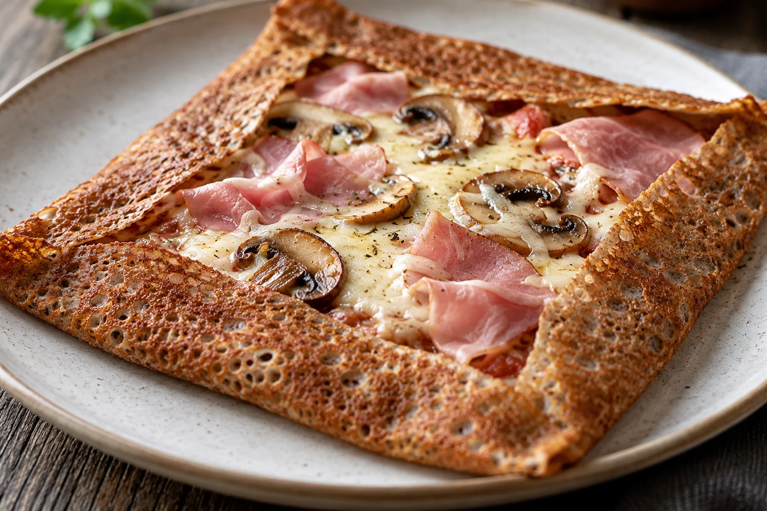 Galette façon pizza reine