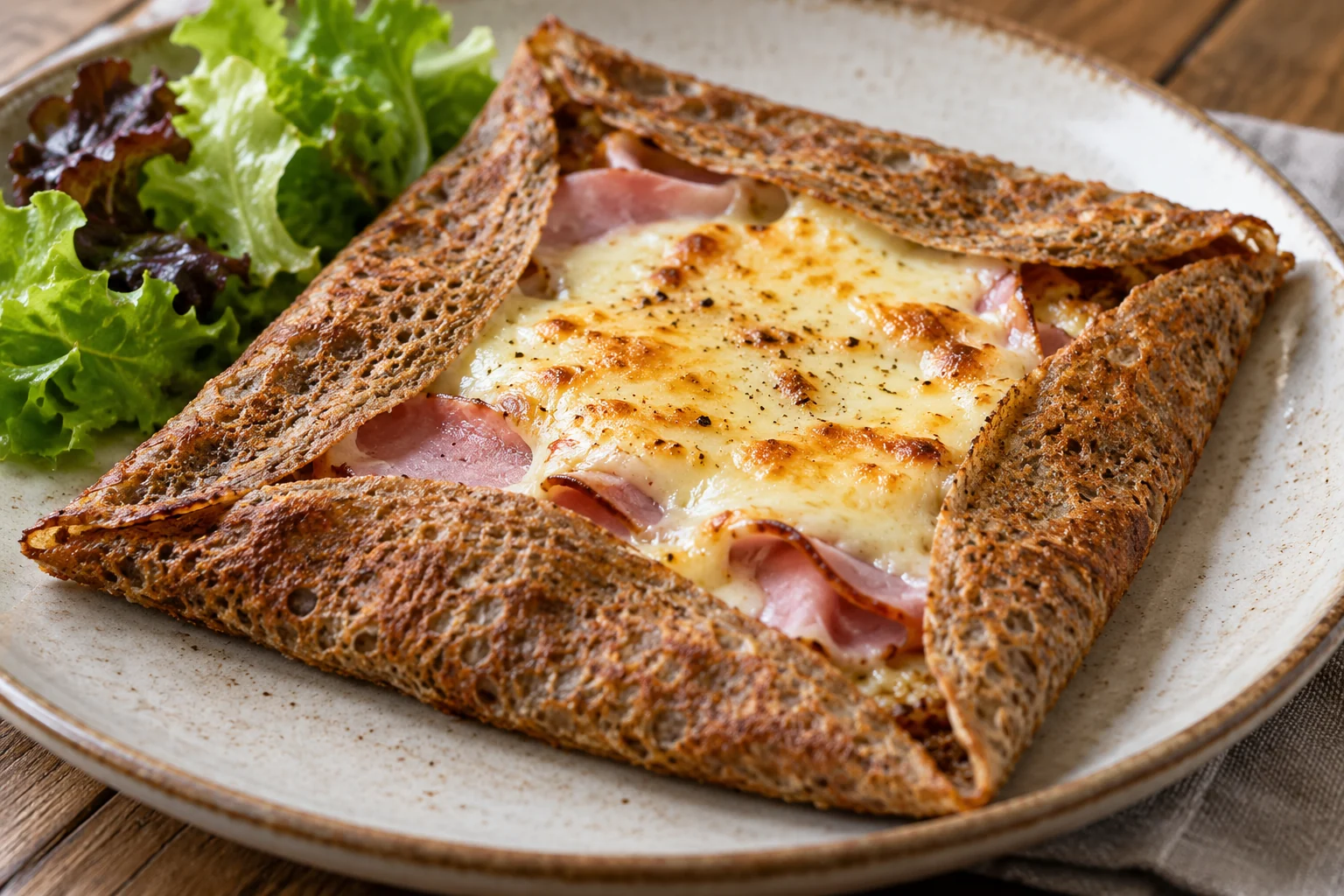 Galette façon croque-monsieur