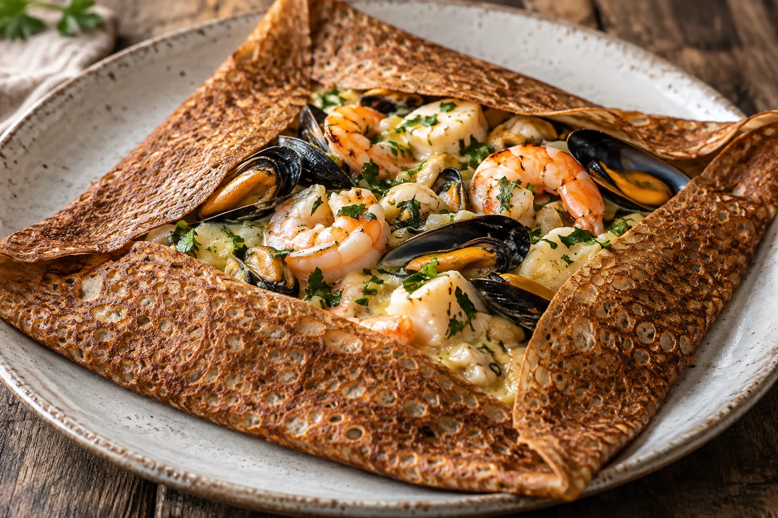 Galette fruits de mer à la bretonne