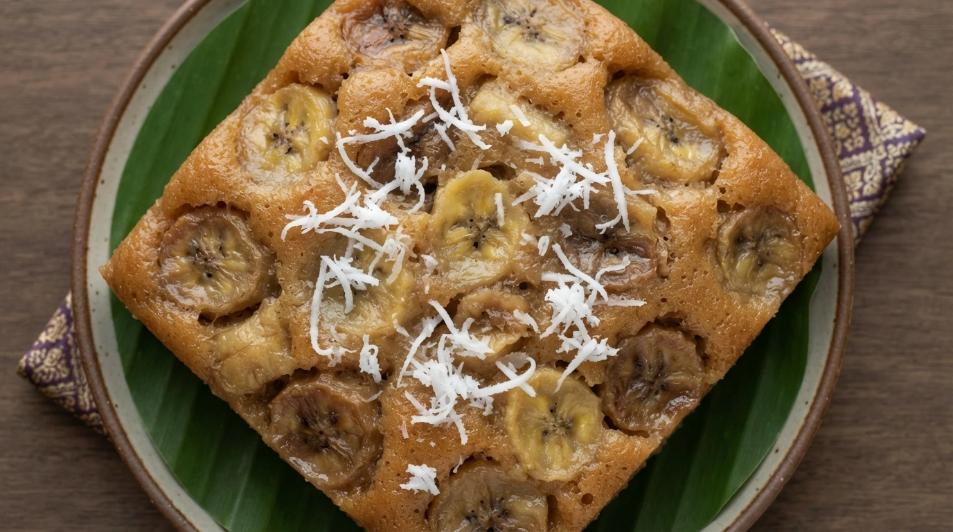 Gâteau thaïlandais à la banane cuit vapeur