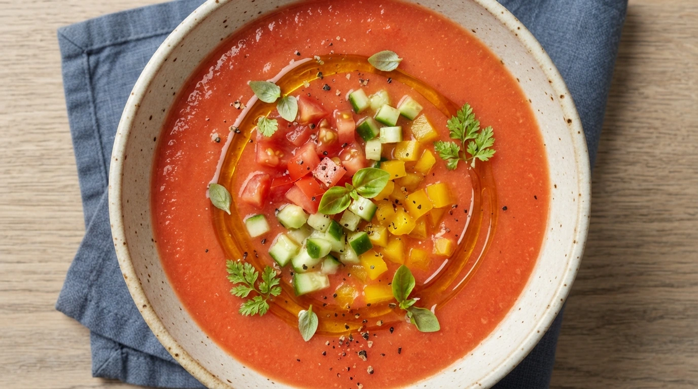 Soupe froide andalouse à la tomate
