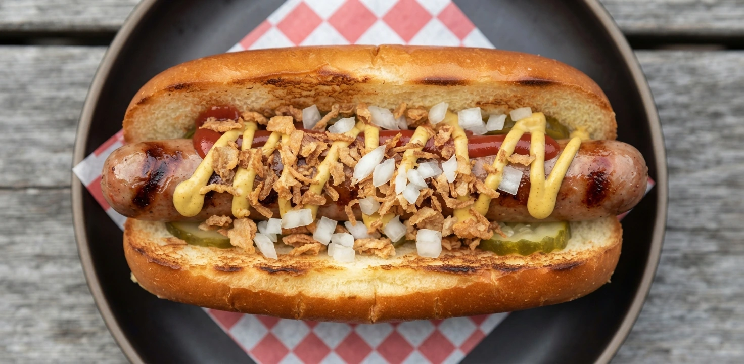 Sandwich chaud à la saucisse
