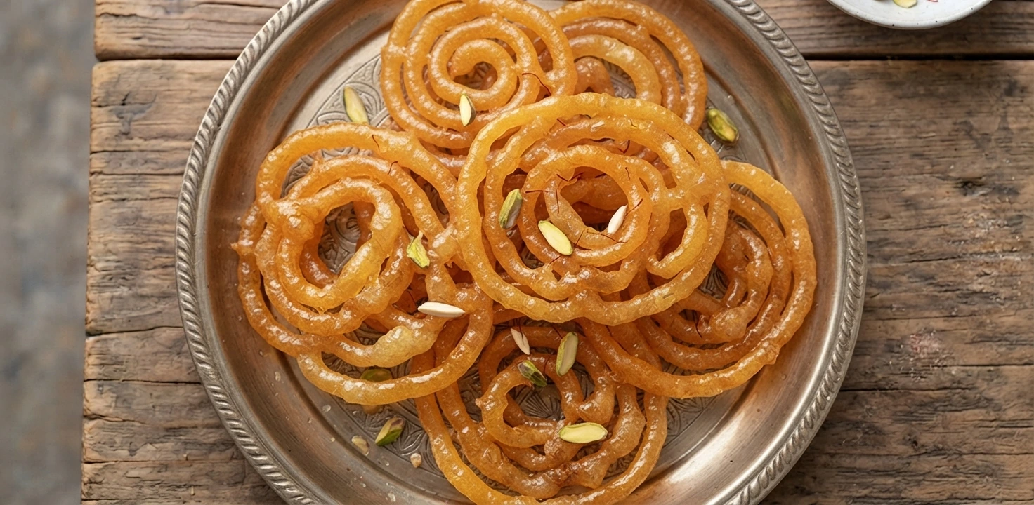 Spirales indiennes frites au sirop