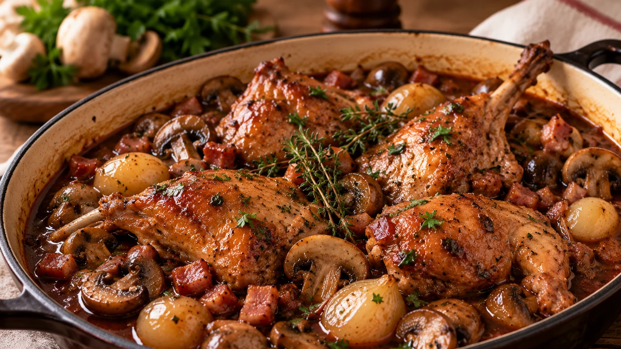 Lapin chasseur — photographie du plat
