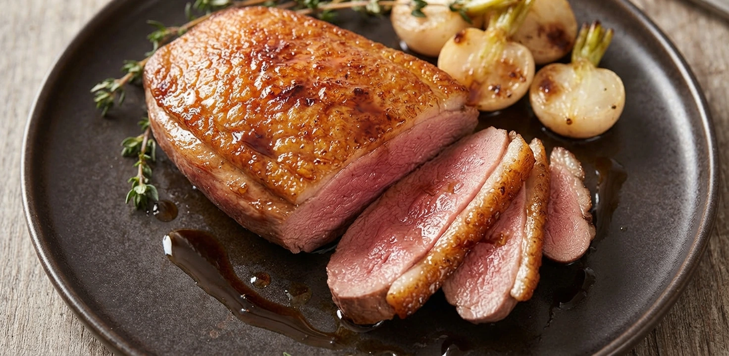Magret de canard au miel
