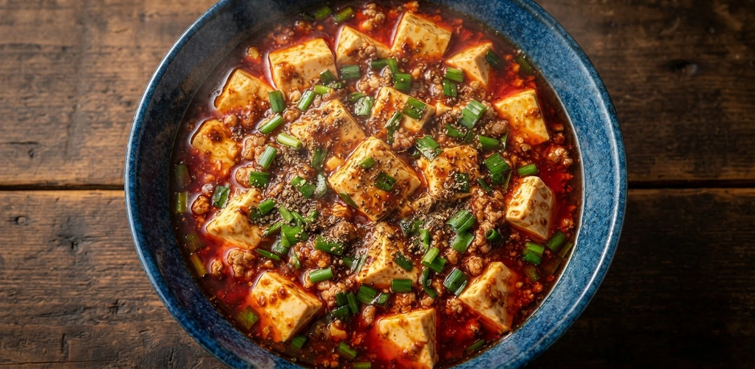 Tofu du Sichuan à la viande hachée et au piment