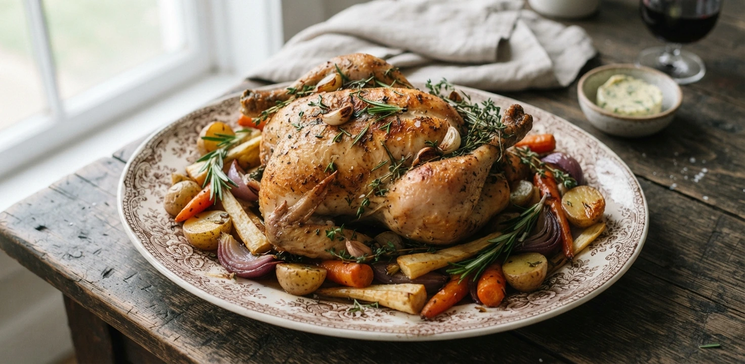 Poulet rôti aux herbes