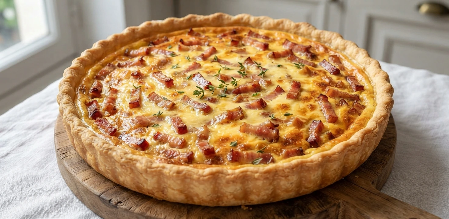 Quiche lorraine aux lardons fumés