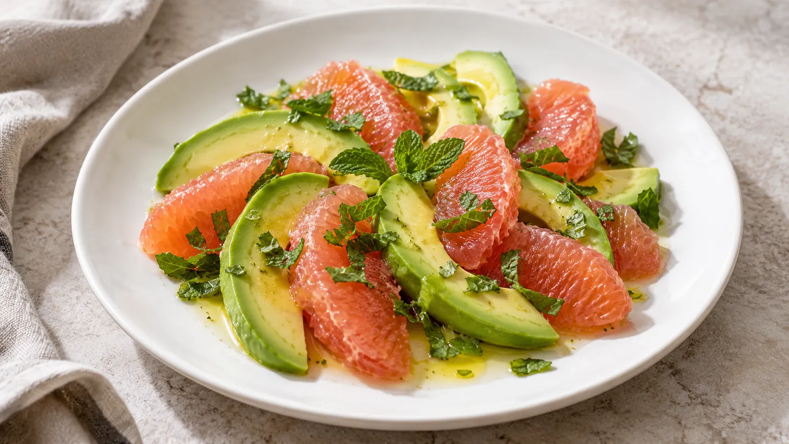 Salade d’avocat au pamplemousse
