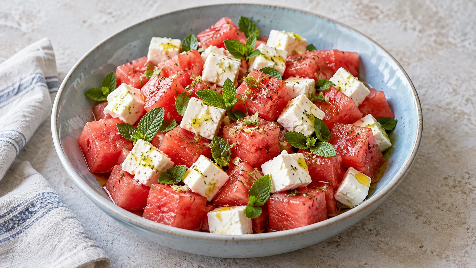 Salade de pastèque à la feta