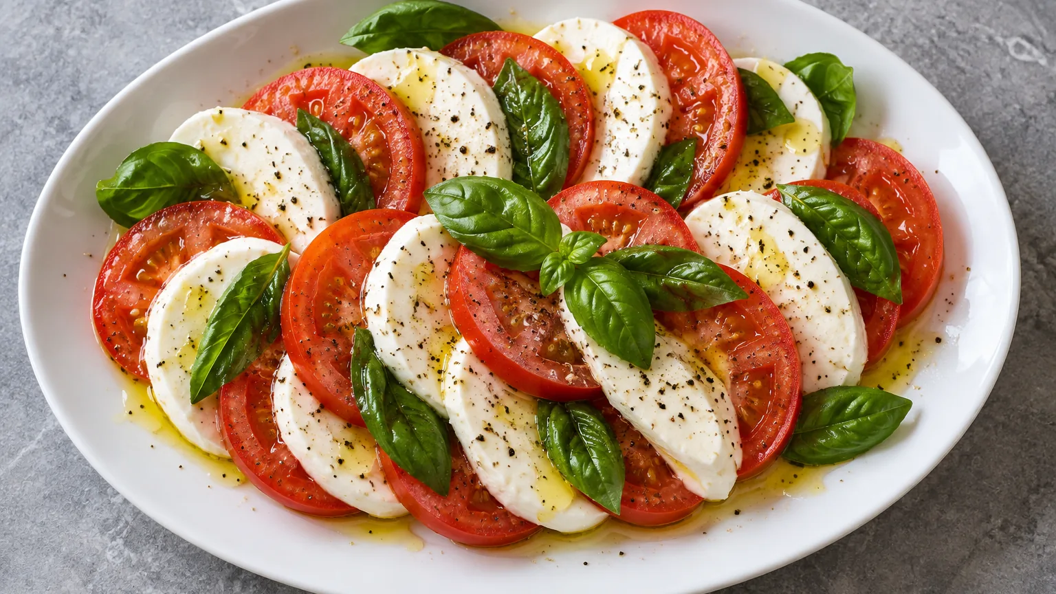 Salade tomate-mozzarella à l’italienne