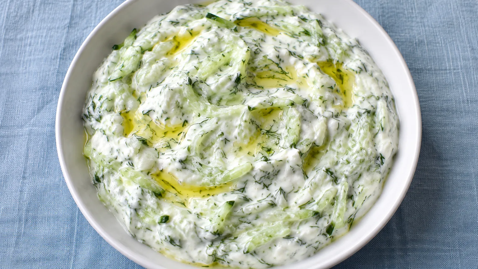 Sauce grecque au yaourt et concombre