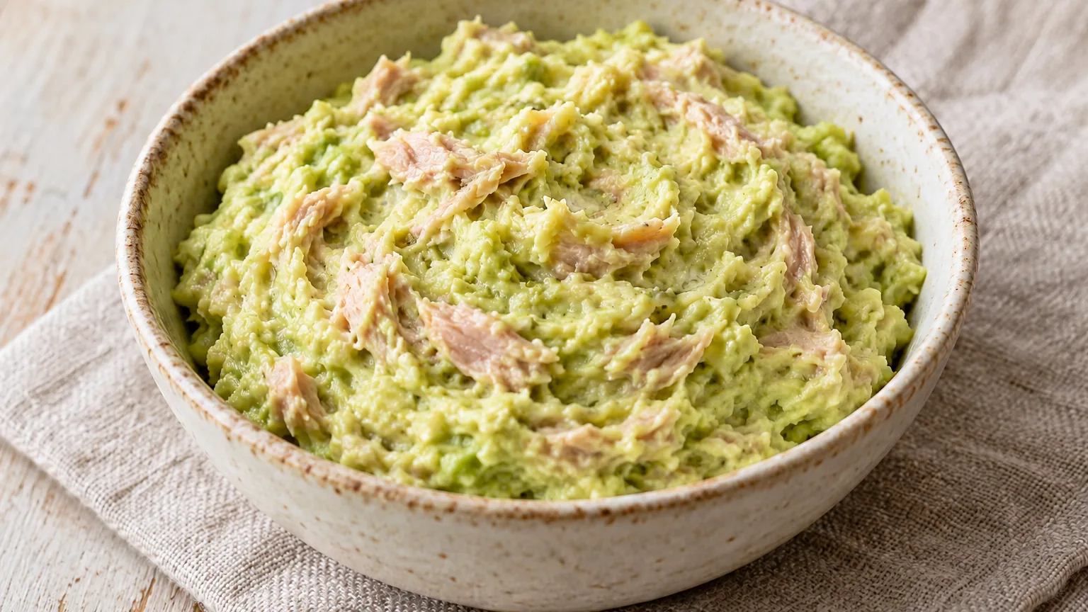 Crème d’avocat au thon