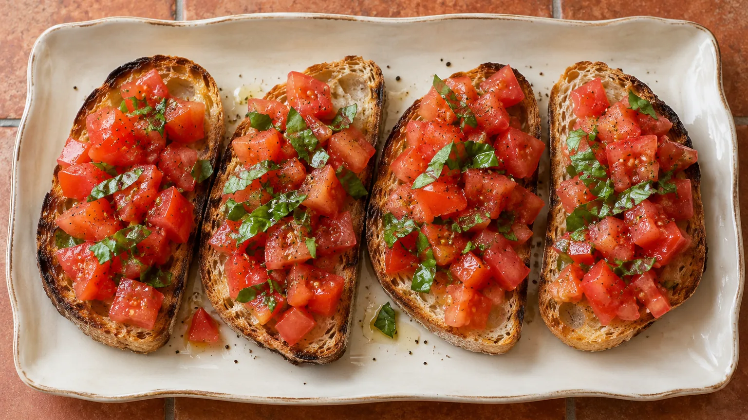 Tartine italienne tomate-basilic