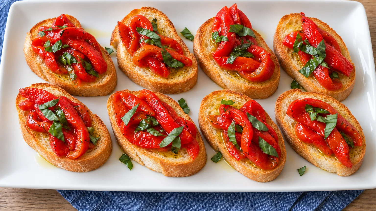 Crostini de poivrons grillés