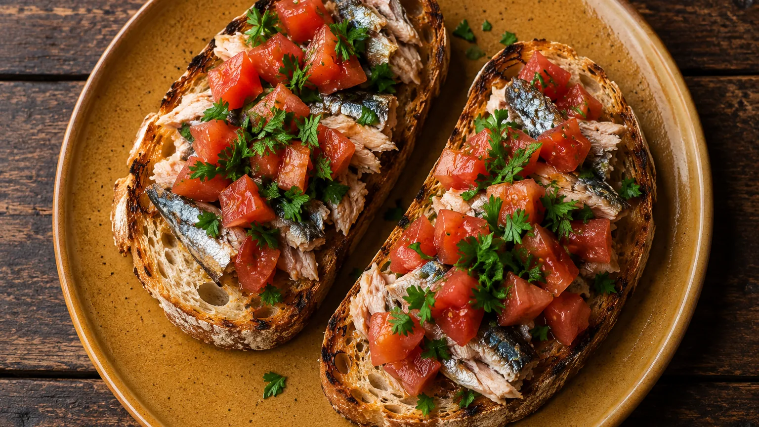 Tartines de sardines aux tomates