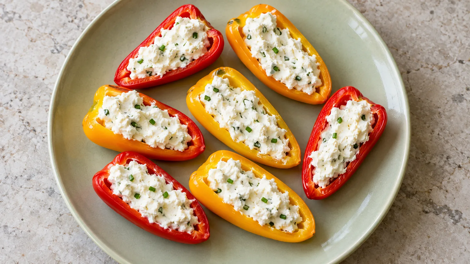 Mini-poivrons farcis au chèvre