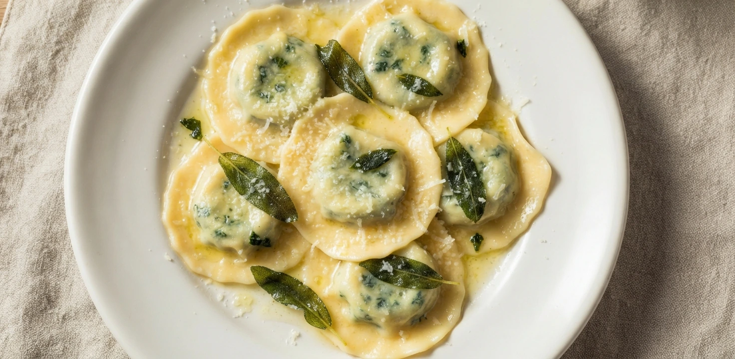 Raviolis à la ricotta et aux épinards