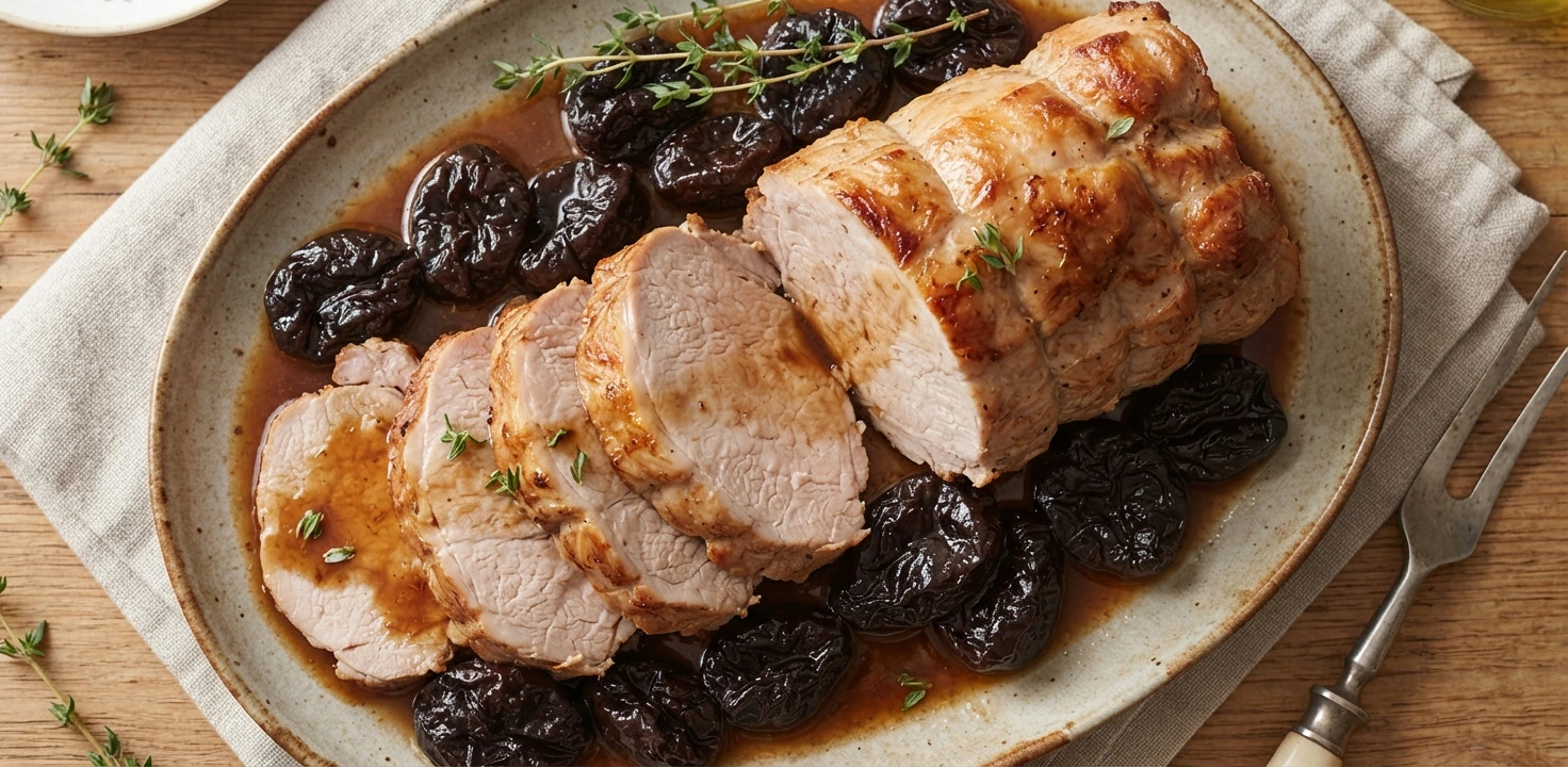 Rôti de porc aux pruneaux
