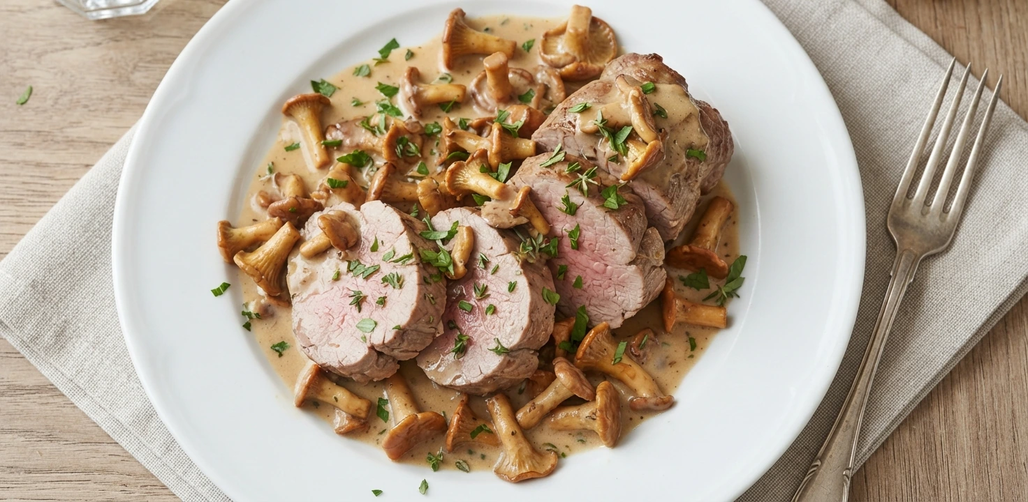 Rôti de veau aux girolles