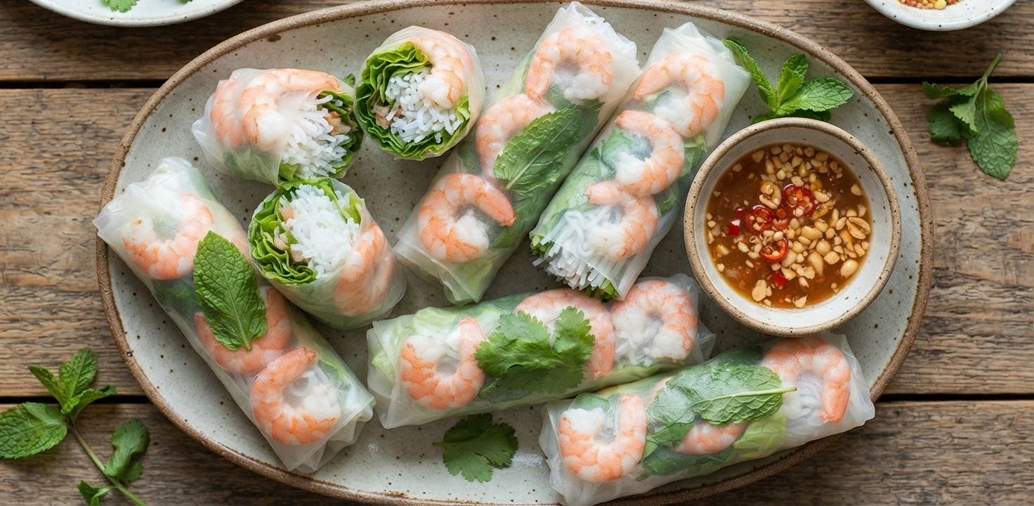 Rouleaux de printemps au porc et aux crevettes