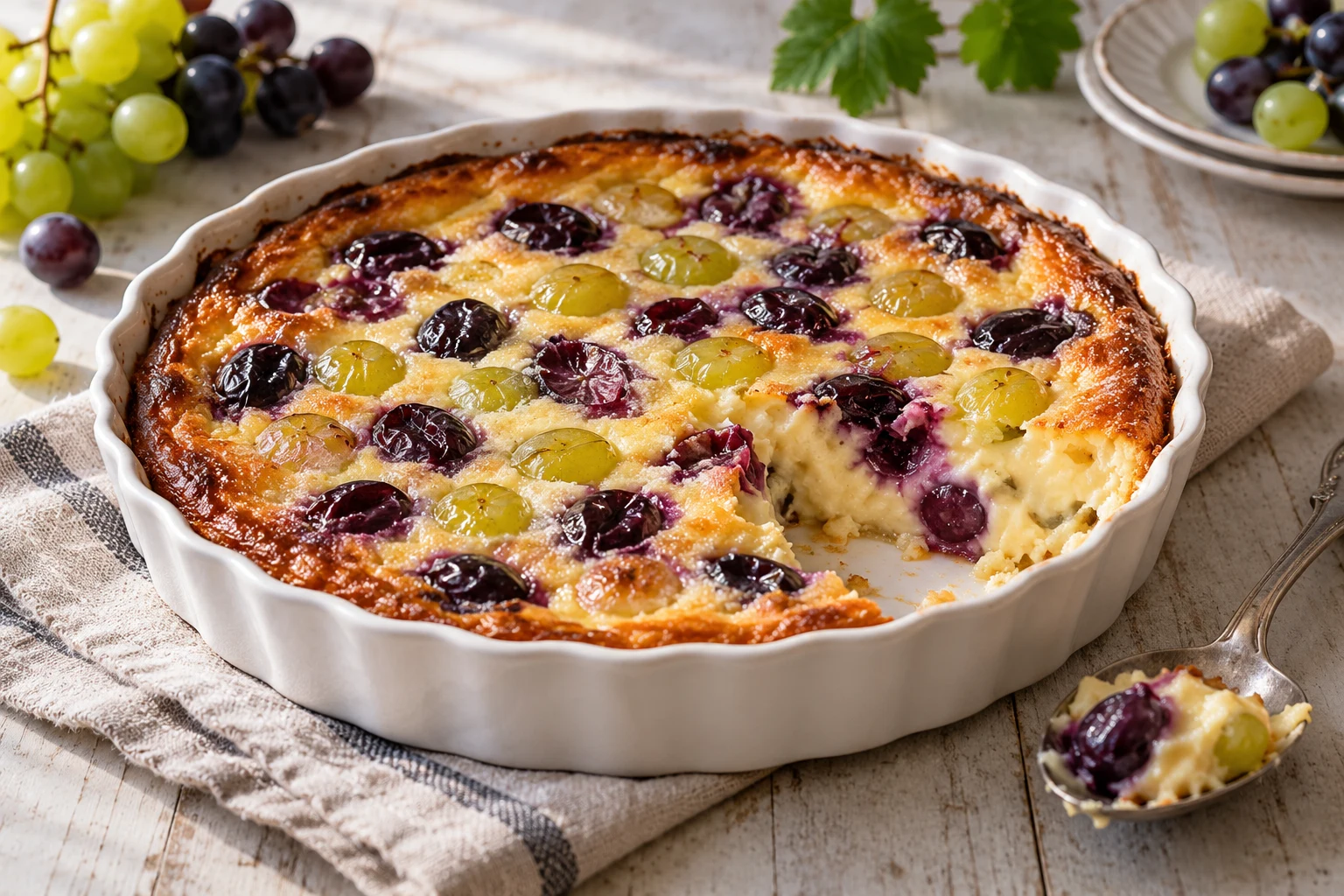 Clafoutis au raisin frais