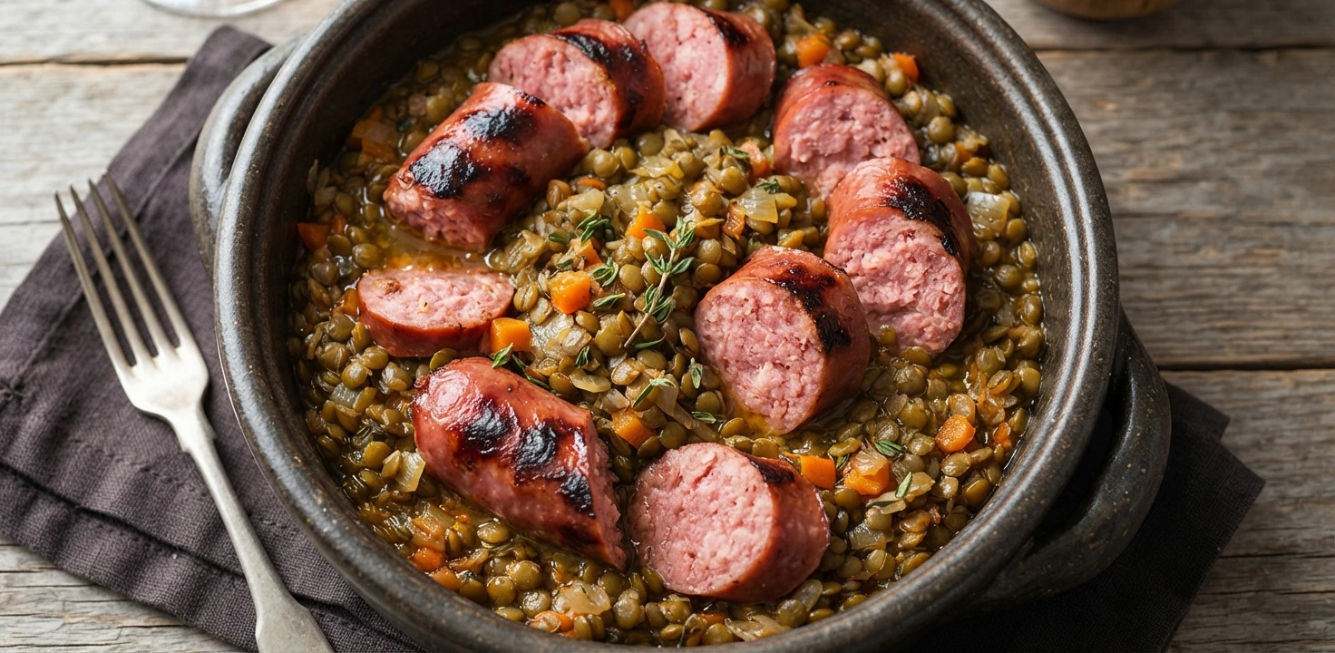 Saucisse de Morteau aux lentilles
