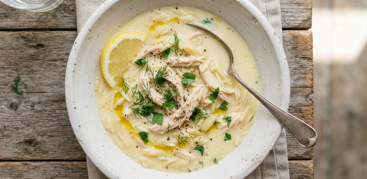 Soupe grecque au citron et à l’œuf