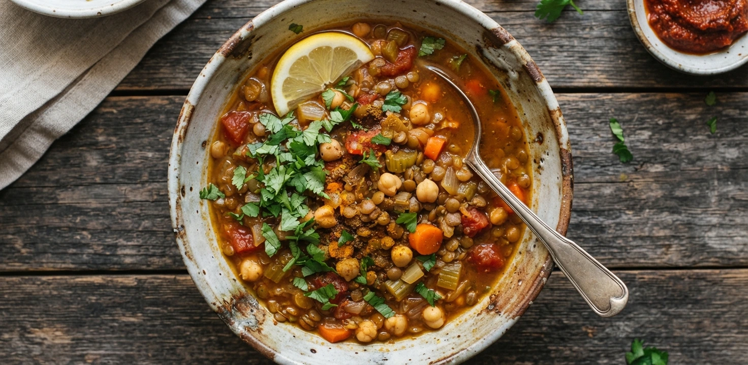 Soupe marocaine aux lentilles