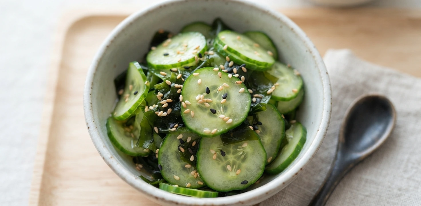 Salade japonaise de concombre vinaigré
