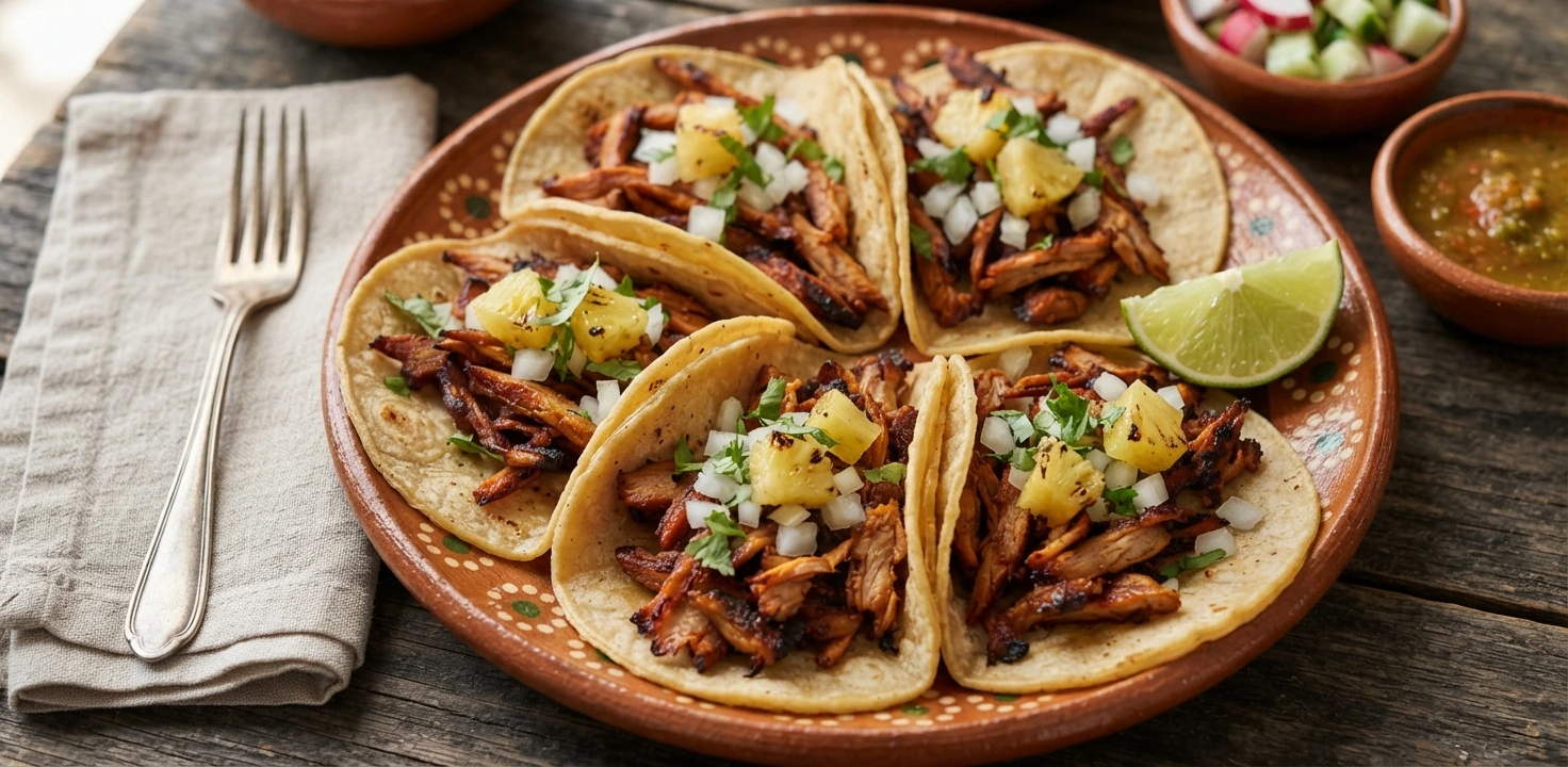 Tacos mexicains au porc mariné