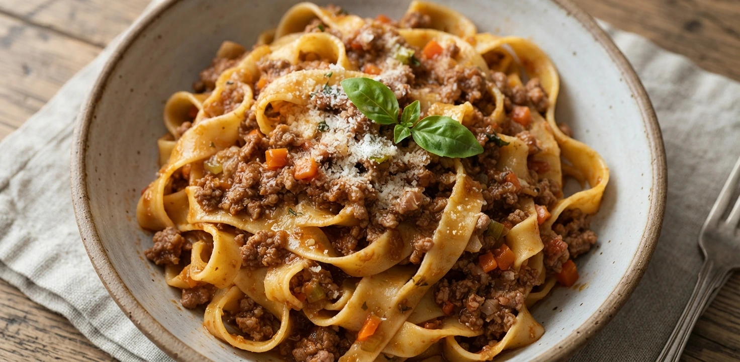 Tagliatelles à la sauce bolognaise