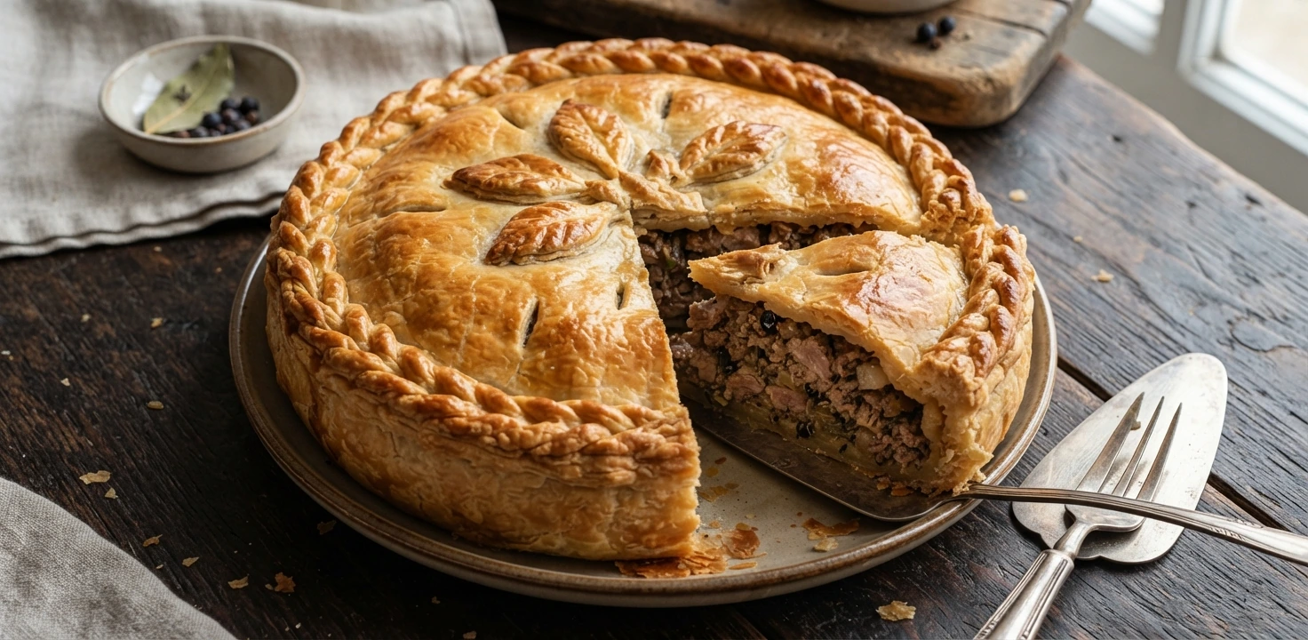 Tourte de porc et veau marinés aux épices des Vosges