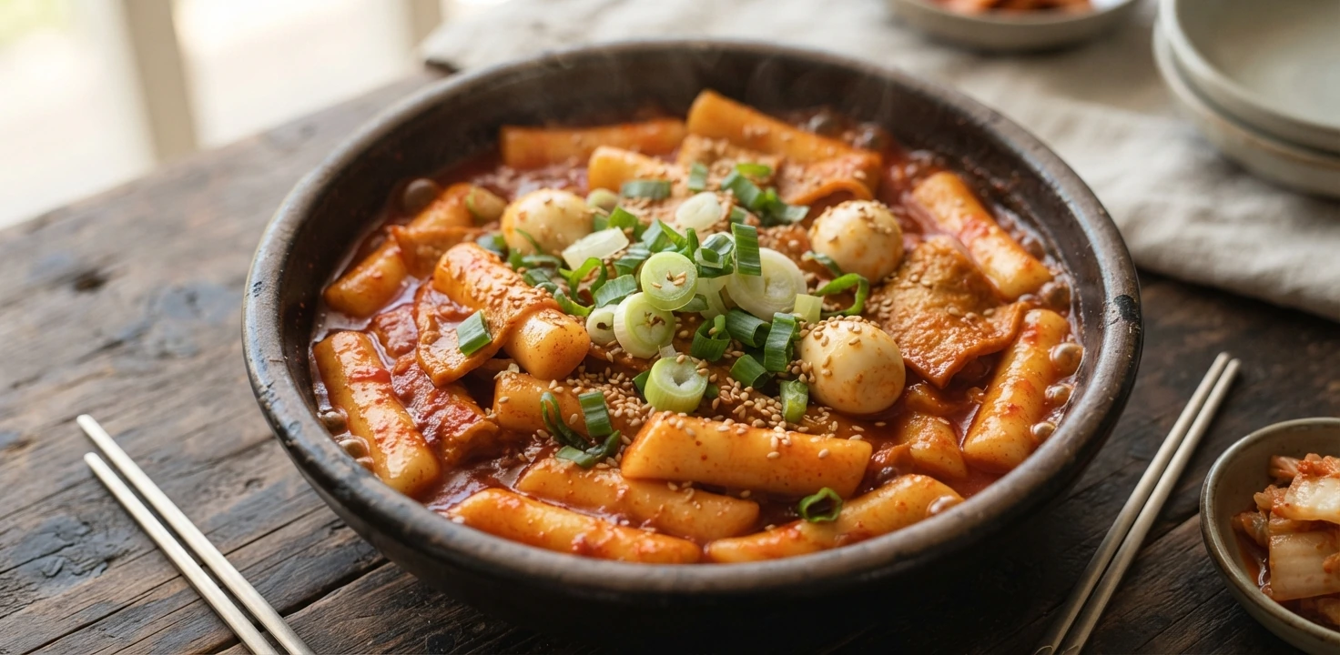 Gâteaux de riz coréens épicés