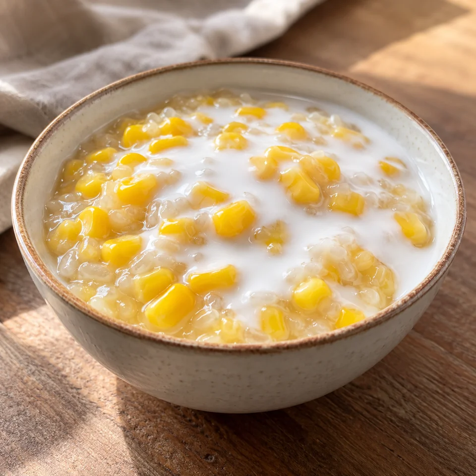 Dessert de maïs et de riz gluant au lait de coco