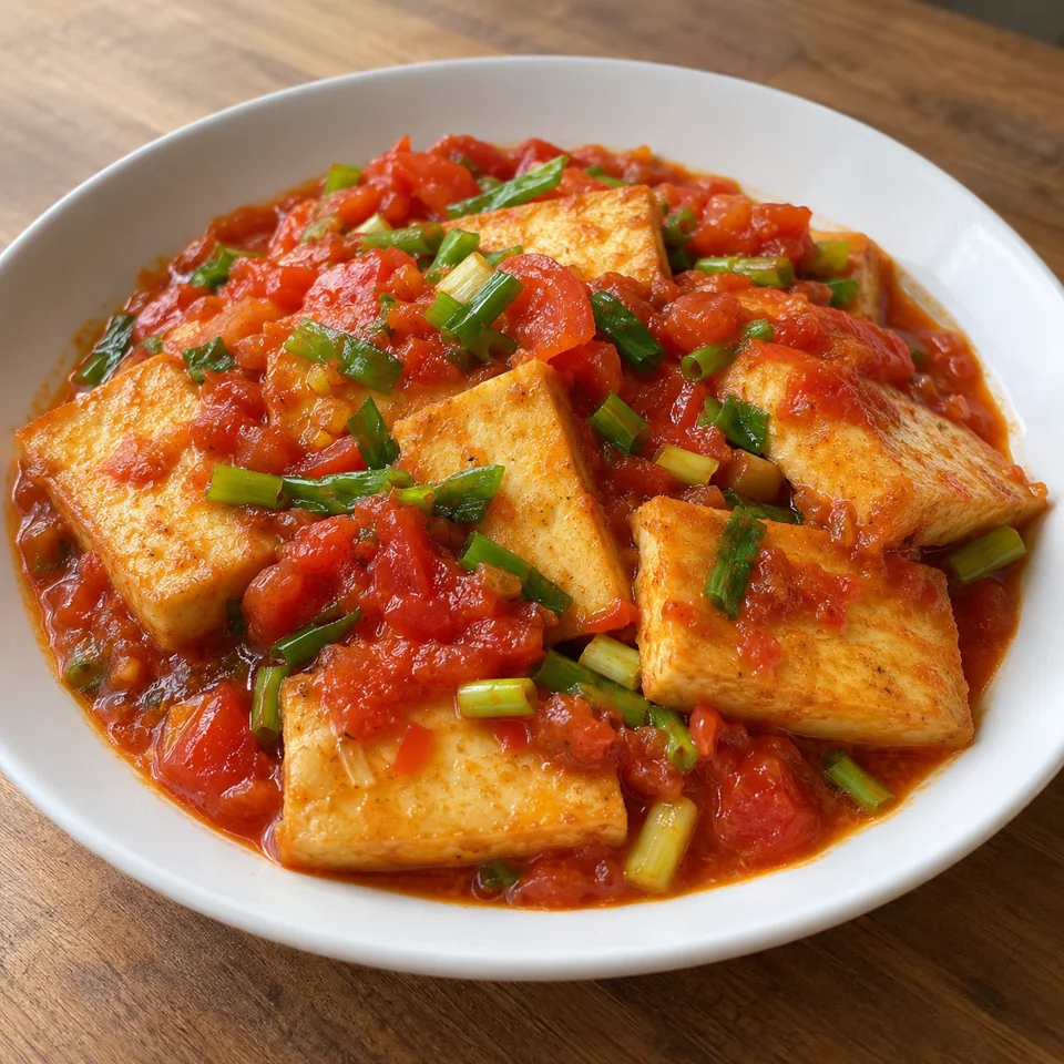 Tofu doré à la sauce tomate